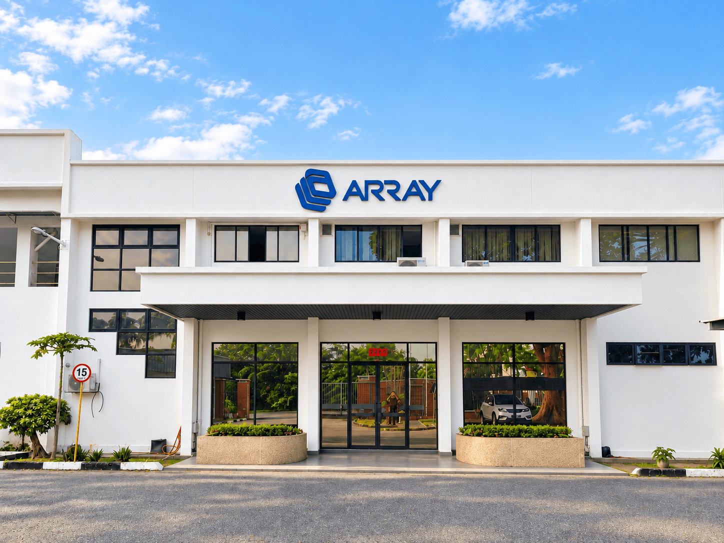 Array Metal factory facade
